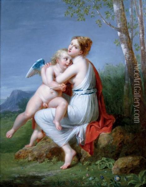 Psyche Et L'amour Oil Painting - Robert J. Fr. Faust Lefevre