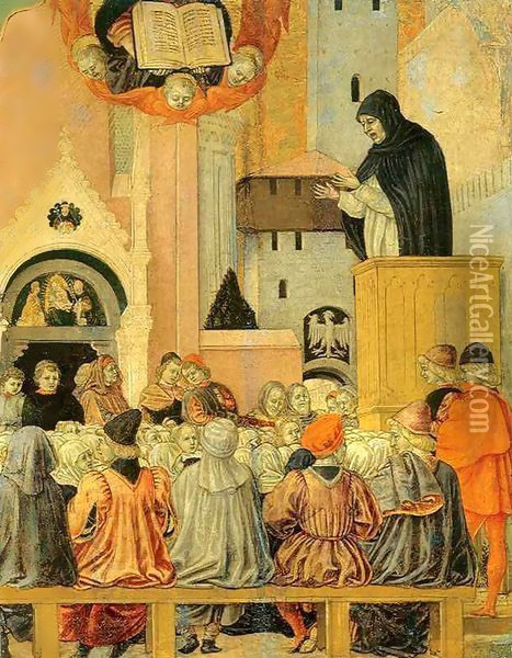 Dominican Preaching Oil Painting - Agnolo degli Erri
