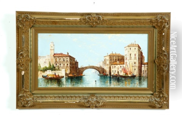 Venetian Scene Oil Painting - William G. Meadows