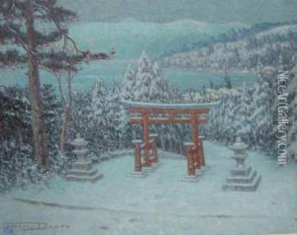  Neige Au Japon  Oil Painting - Georges Dantu