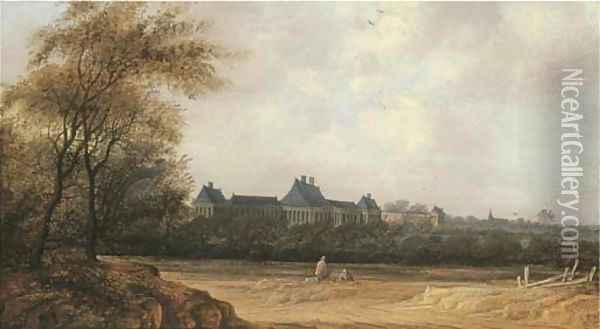 A view of Rijswijk castle Oil Painting - Anthony Jansz van der Croos