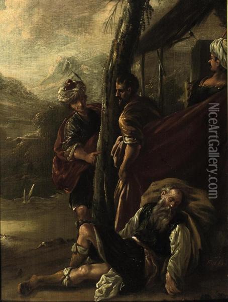 The Drunkenness Of Noah Oil Painting - Domenico Fetti