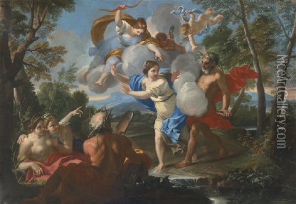 Alpheus And Arethusa Oil Painting - Luigi Garzi