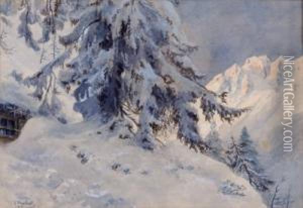 Winter Im Hochgebirge Oil Painting - Eduard Manhart