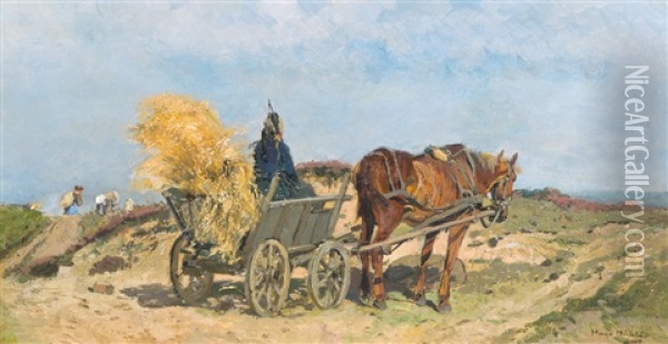 Hessische Bauern Bei Der Arbeit Oil Painting - Hugo Muehlig