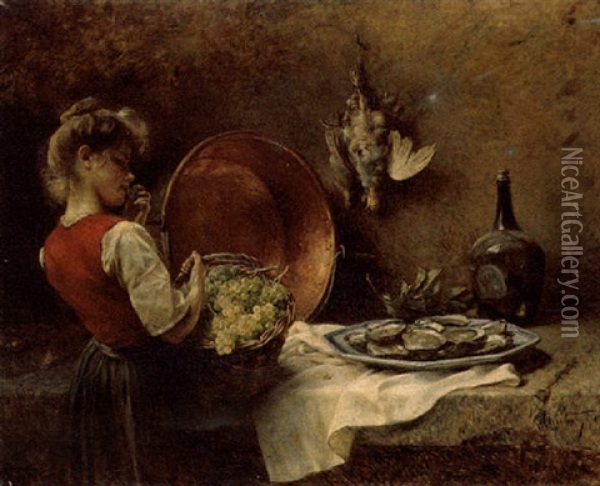 Gourmandises Oil Painting - Rene Louis Chretien