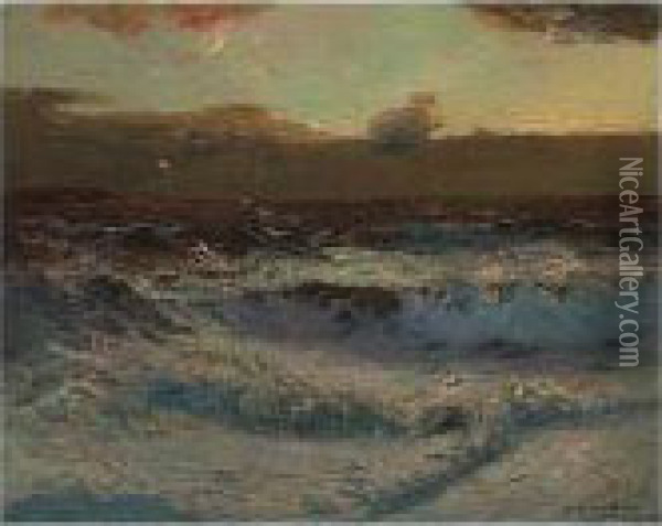 Albert , R.a. , Coastal Scene, Signed Oil Painting - Julius Olsson