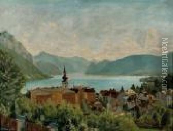 Gmunden Am Traunsee Oil Painting - Karl Hayd