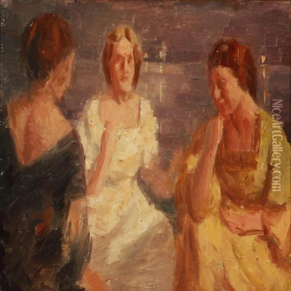 Unge Kvinder Oil Painting - Julius Paulsen