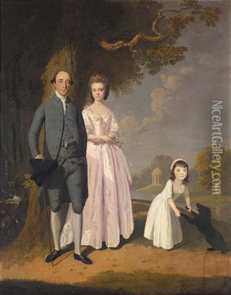 Portrait Of The Turner Family Oil Painting - James Miller