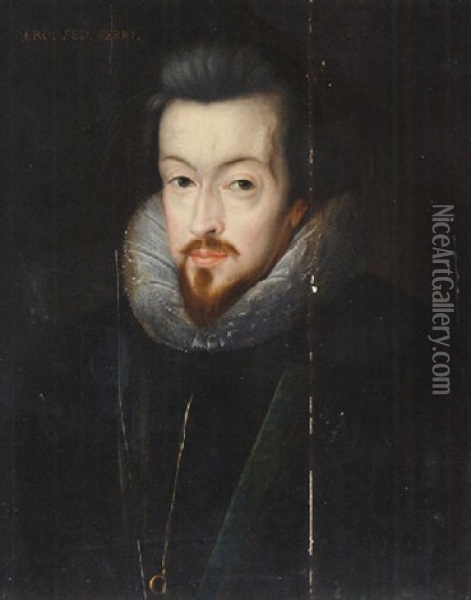 Portrait Of Robert Cecil, 1st Earl Of Salisbury Oil Painting - John Decritz the Elder