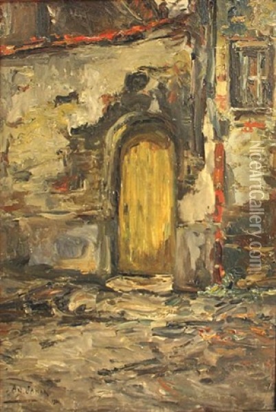 Vieille Porte, Bruges Oil Painting - Armand Gustave Gerard Jamar