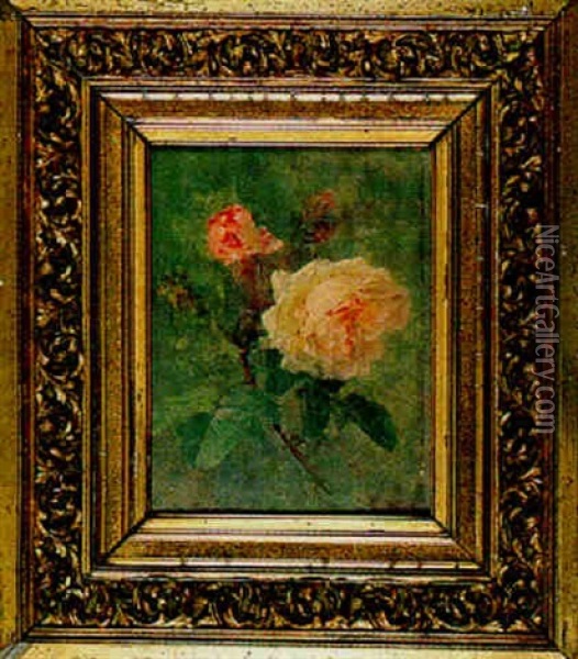 Roses Oil Painting - Andre Perrachon
