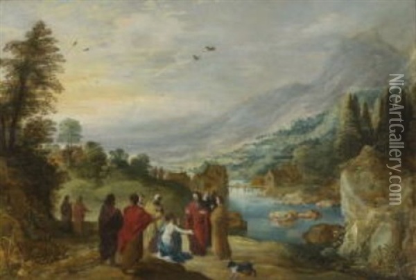 Christus Und Das Blutflussige Weib Oil Painting - Joos de Momper the Younger