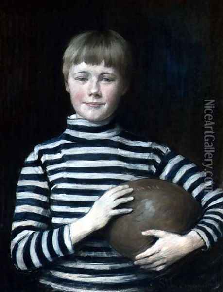 Sir William FitzHerbert as a boy Oil Painting - W. St. Clair Simmons