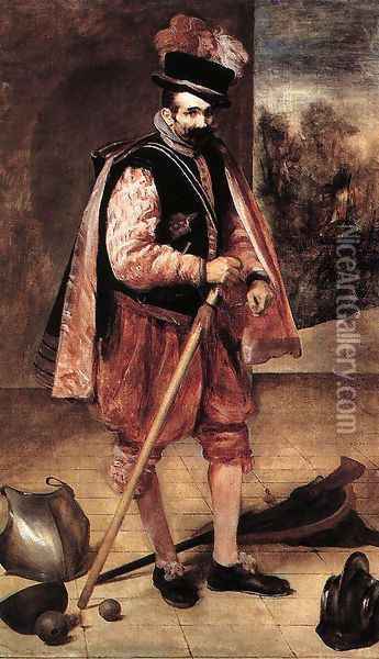 The Jester Known as Don Juan de Austria 1632-35 Oil Painting - Diego Rodriguez de Silva y Velazquez