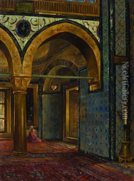 Interieur Oil Painting - Vicen Arslanyan