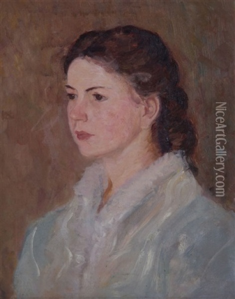Portrait Of Mabel Brown Oil Painting - Augustus Vincent Tack