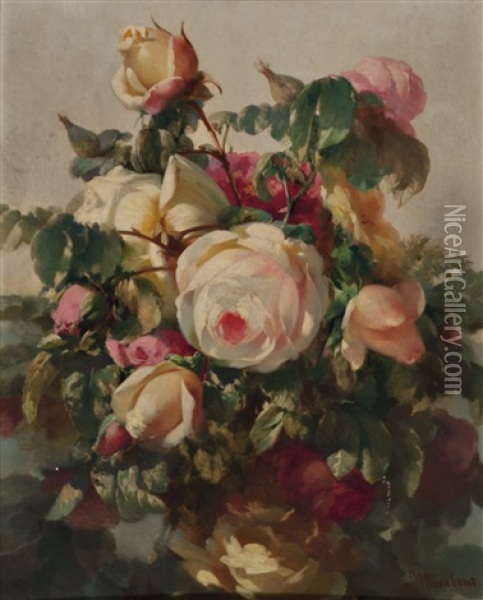 Flores Oil Painting - Josep Mirabent Gatell