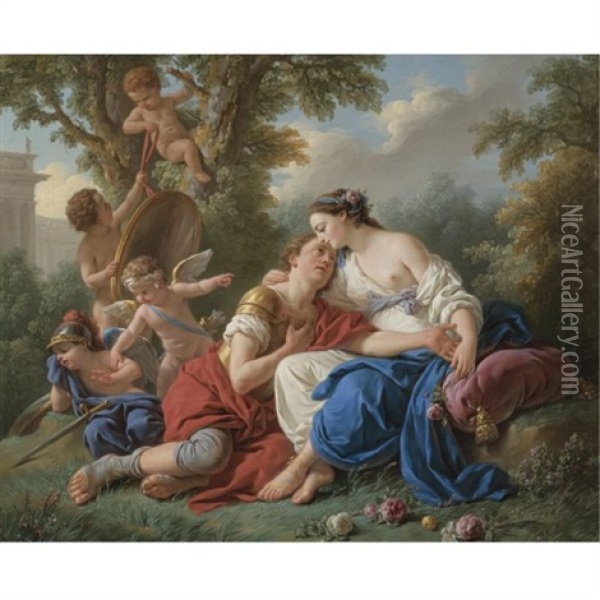 Rinaldo And Armida Oil Painting - Louis Jean Francois Lagrenee