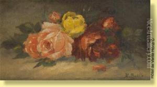 Jetee De Roses Oil Painting - Hubert Bellis