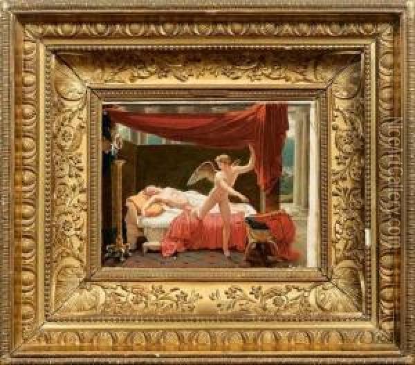 Cupido E Psiche Oil Painting - Francois Edouard Picot