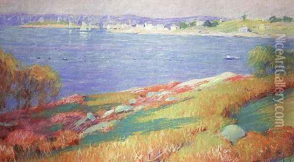 Gloucester Harbor Oil Painting - Theodore Wendel