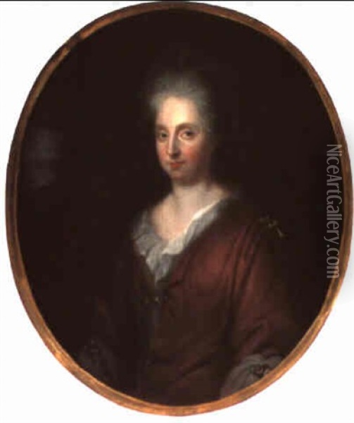 Bildnis Einer Dame, Wahrscheinlich Margaretha Catharina Beck Oil Painting - Martinus De La Court