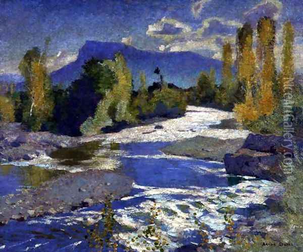 A River in the Dauphine, Afternoon, 1932 Oil Painting - Adrian Scott Stokes