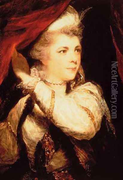 Mrs. Abington as Roxana Oil Painting - Sir Joshua Reynolds