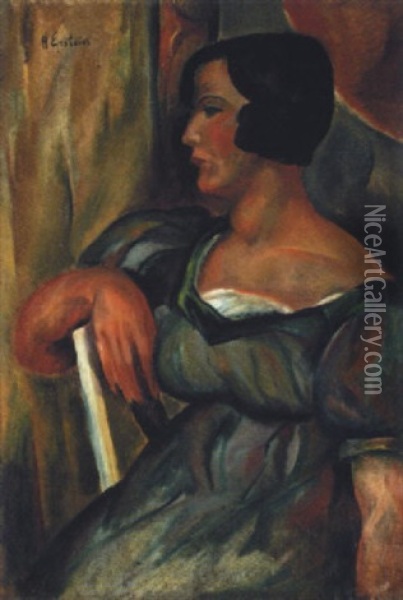 Femme Assise Oil Painting - Henri Epstein