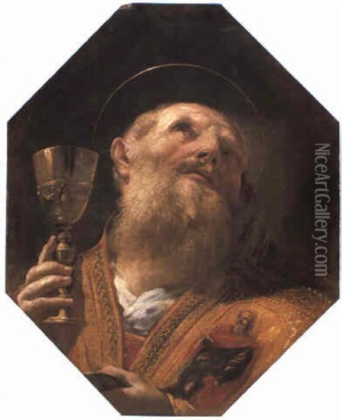 Saint Gregory Oil Painting - Charles Mellin