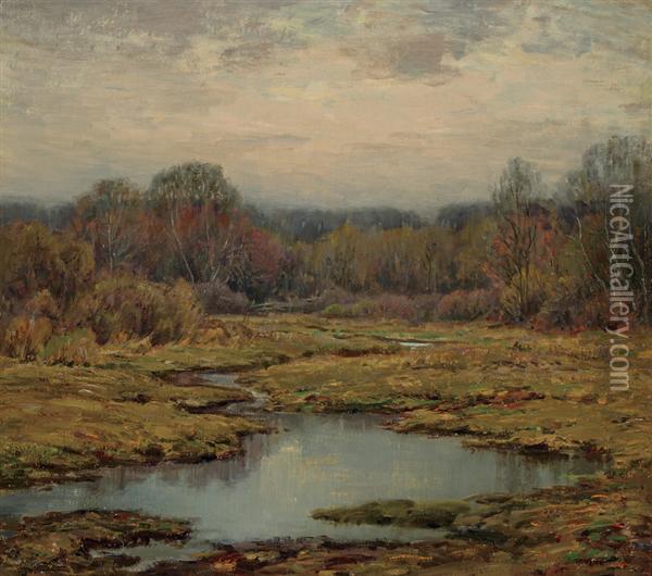 Marsh In Autumn Oil Painting - Wilson Henry Irvine