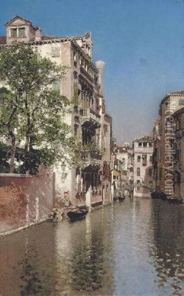 Canal San Giovane, Venice Oil Painting - Martin Rico y Ortega