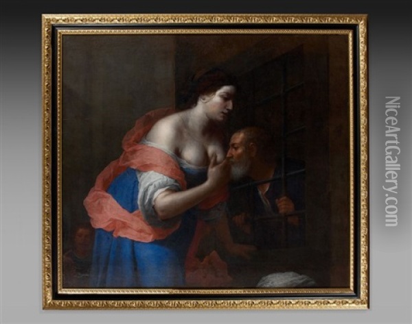 La Charite Romaine Oil Painting - Giovanni Martinelli