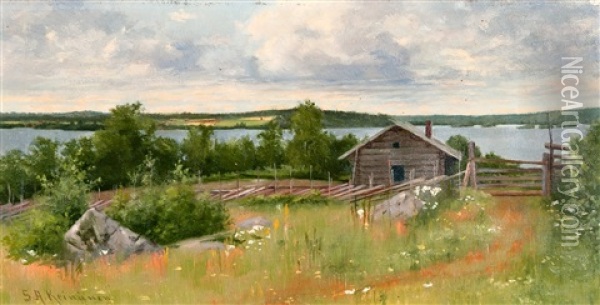 Summer Landscape Oil Painting - Sigfrid August Keinanen