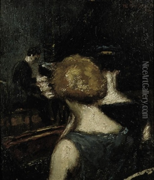 De Pianist: The Pianist Oil Painting - Martin Monnickendam