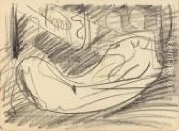 Akte Im Wald Oil Painting - Ernst Ludwig Kirchner