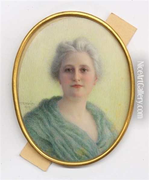 Mrs. Openheim Oil Painting - Thomas R. Manley