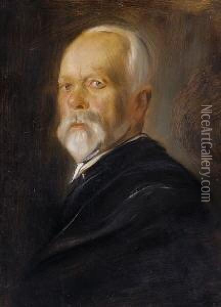 Adolf Thiem. Oil Painting - Franz von Lenbach