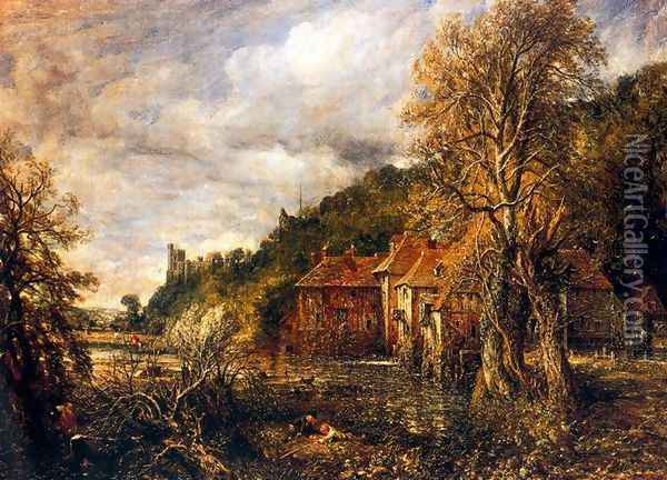 Arundel Mill and Castle Oil Painting - John Constable