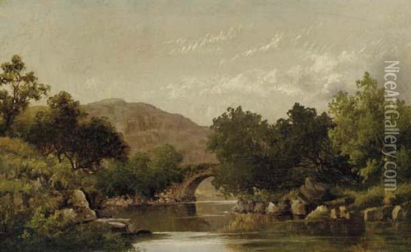 The Stone Bridge Oil Painting - Robert Scott Duncanson