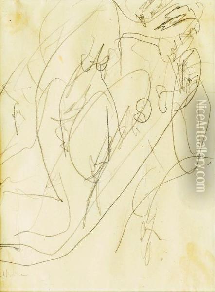 Aktstudie Oil Painting - Ernst Ludwig Kirchner