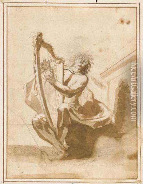 David Jouant De La Harpe Oil Painting - Nikolaus Knupfer