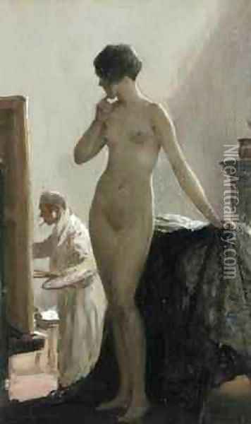 The Pose Oil Painting - Allan Douglas Davidson