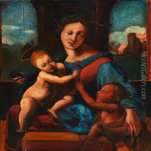 The Garragh Madonna Oil Painting - Raphael (Raffaello Sanzio of Urbino)