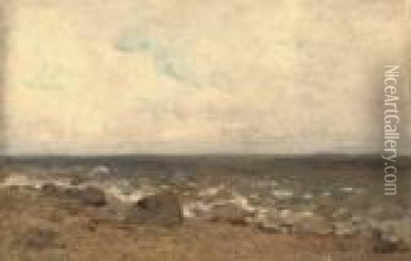 A Rocky Shore Oil Painting - Isaak Ilyich Levitan
