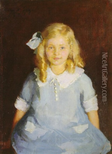Portrait Of Miss Barbara Brewer Oil Painting - Marie Danforth Page