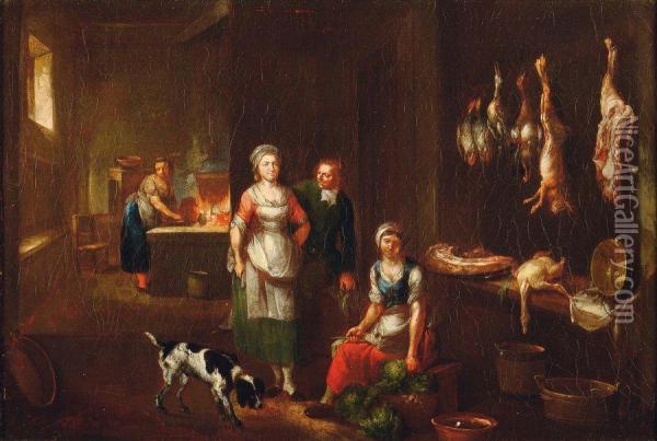 Interieur De Cuisine Oil Painting - Jean Baptiste Lambrecht