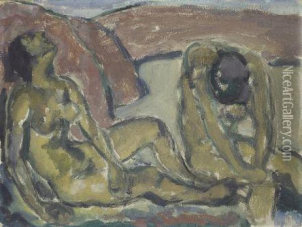 Nudi Oil Painting - Ludolf Henric Verworner